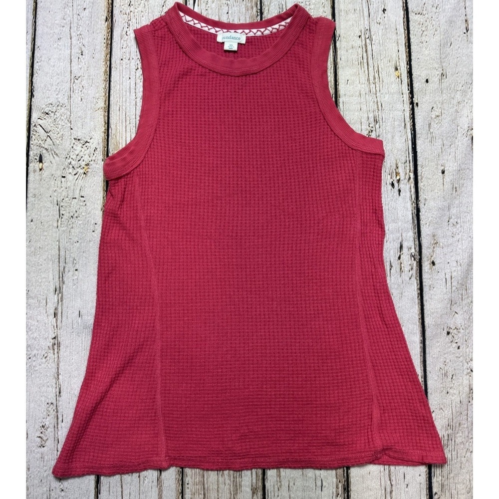 Sundance Waffle Knit Sleeveless Lightweight Top‎ Women's XS Pink Boho Chic